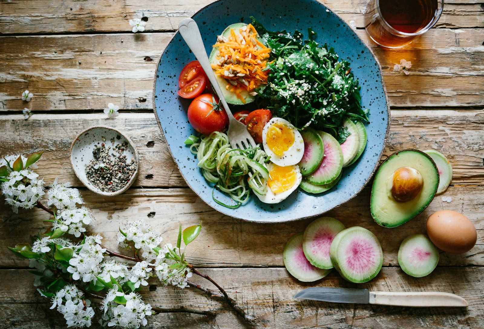 A colorful, nourishing spread of fresh dishes